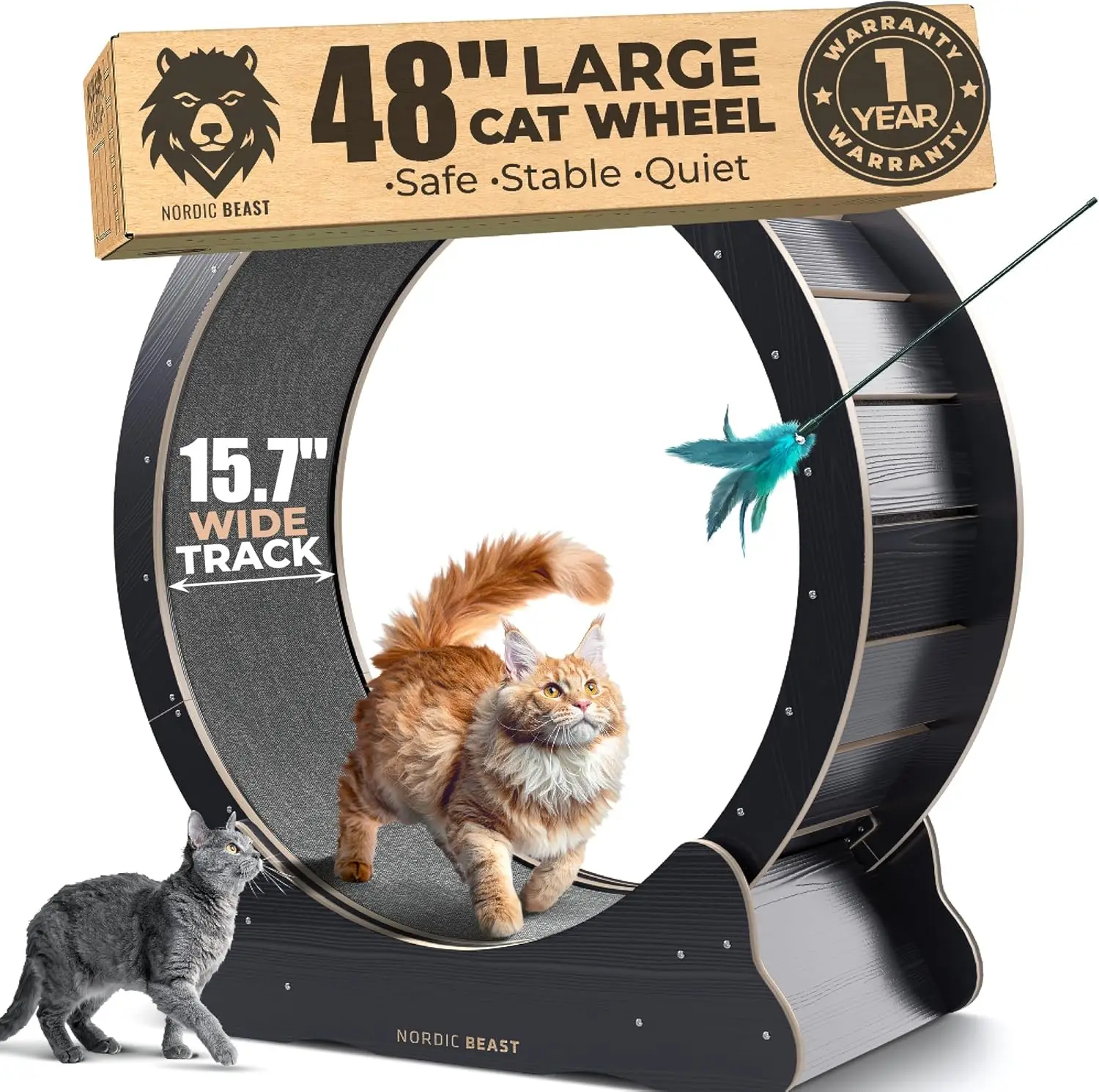 Exercise Wheel For Large Cats Fits Two Cats Side By Side Up To 45 Lbs Wide Surface Stable Quiet Safe Warranty One Year
Exercise Wheel For Large Cats Fits Two Cats Side By Side Up To 45 Lbs Wide Surface Stable Quiet Safe Warranty One Year