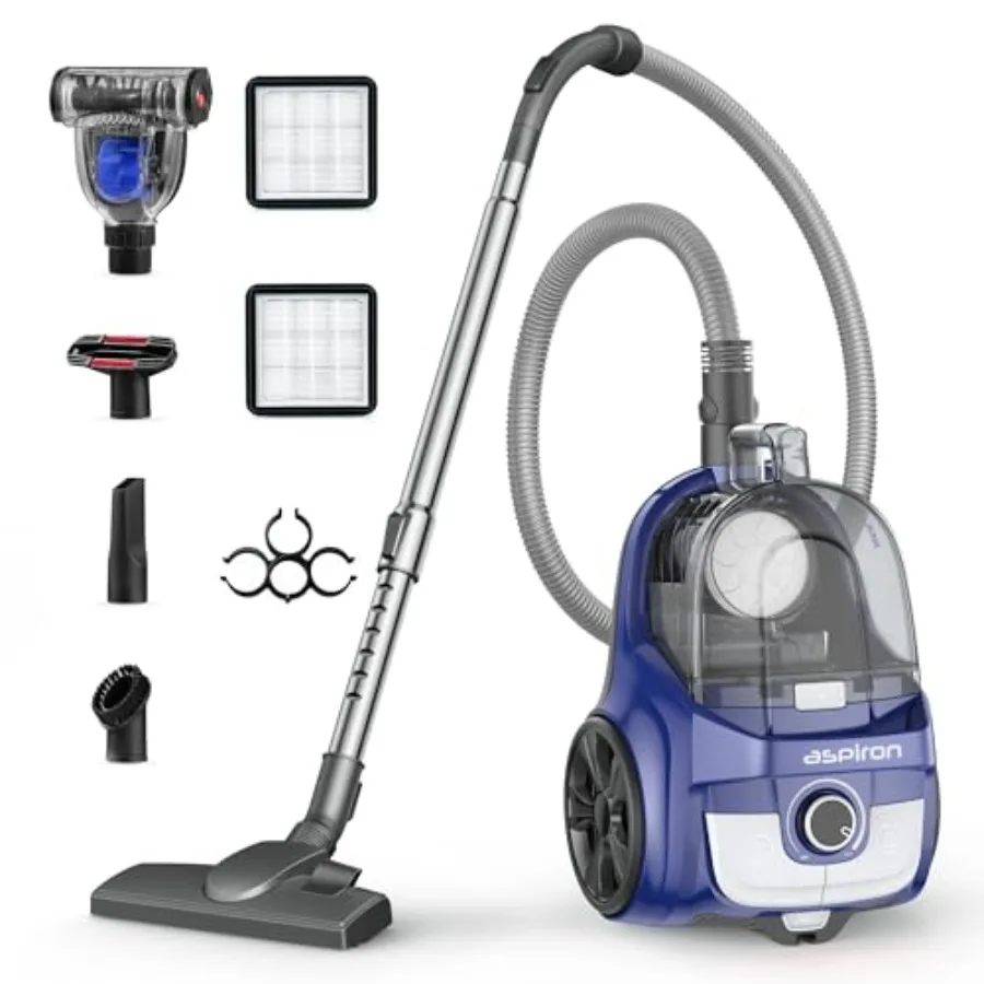 Canister Vacuum Upgraded 1600W Bagless Canister Vacuum Cleaner with Auto Cord Rewind H13 HEPA Filter 4Qt Large Capacity 5 Tools
Canister Vacuum Upgraded 1600W Bagless Canister Vacuum Cleaner with Auto Cord Rewind H13 HEPA Filter 4Qt Large Capacity 5 Tools