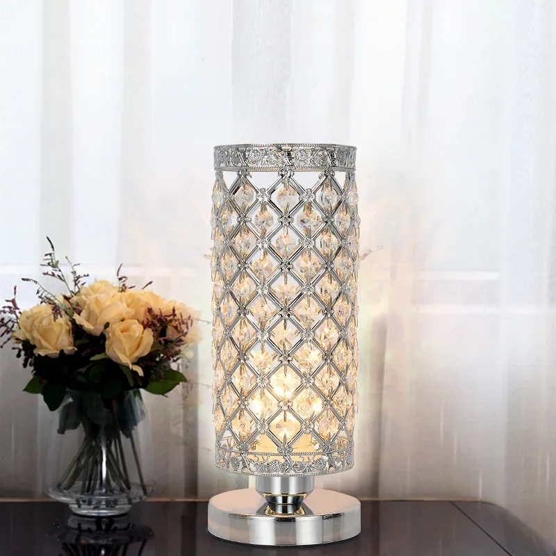 Modern LED Crystal Table Lamp Silver Indoor Decorative Lamp For Bedroom Bedside Living Room Bar Dining Table Atmosphere Lamp 
Modern LED Crystal Table Lamp Silver Indoor Decorative Lamp For Bedroom Bedside Living Room Bar Dining Table Atmosphere Lamp