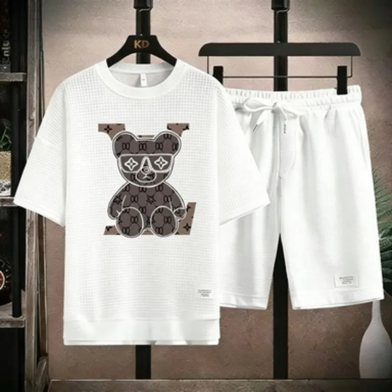 Waffle Knit Men's 2 Piece Set Tiger Head Print Short Sleeve T Shirt Shorts Casual Summer Streetwear 2026
Waffle Knit Men's 2 Piece Set Tiger Head Print Short Sleeve T Shirt Shorts Casual Summer Streetwear 2026