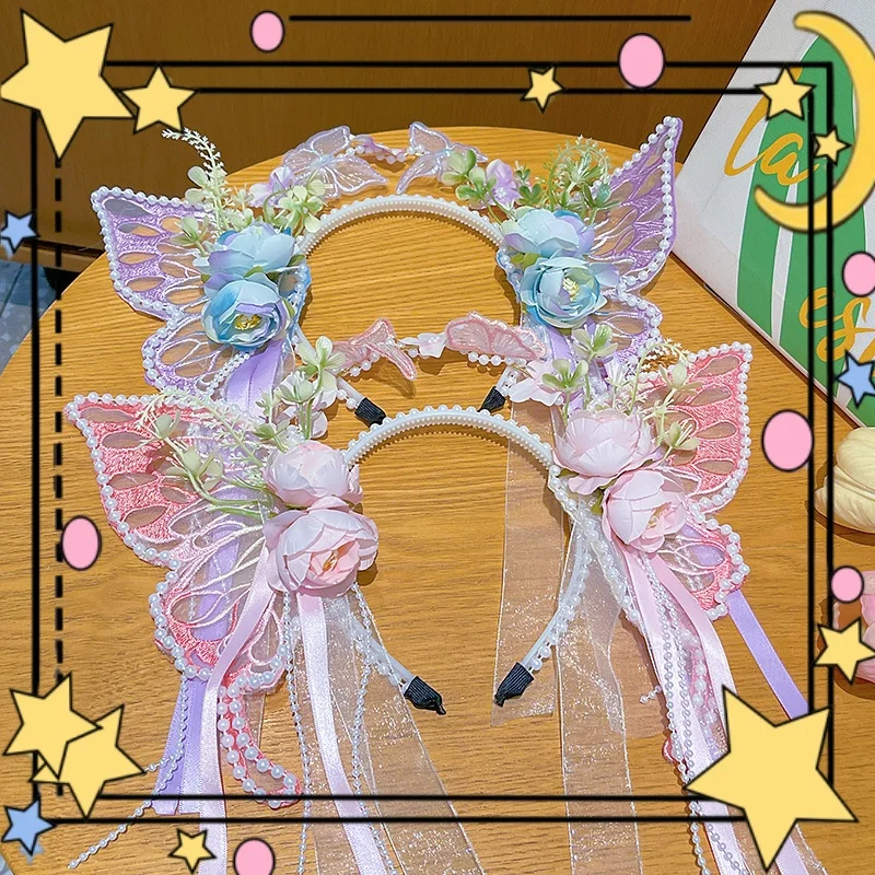 Princess Style Butterfly Hairband Children's Fairy Girl's Headwear Lolita Flower Fairy Elf Girls Accessory Novelty Special Use
Princess Style Butterfly Hairband Children's Fairy Girl's Headwear Lolita Flower Fairy Elf Girls Accessory Novelty Special Use