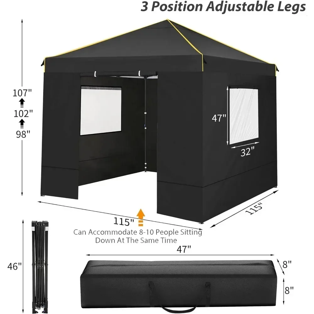 ez 10x10 Pop Up Tent with 4 Side Walls & Mesh Windows, Instant Gazebo Tent Outdoor Canopy Tent with Tote Bag, 4 Stakes & Ropes 
ez 10x10 Pop Up Tent with 4 Side Walls & Mesh Windows, Instant Gazebo Tent Outdoor Canopy Tent with Tote Bag, 4 Stakes & Ropes