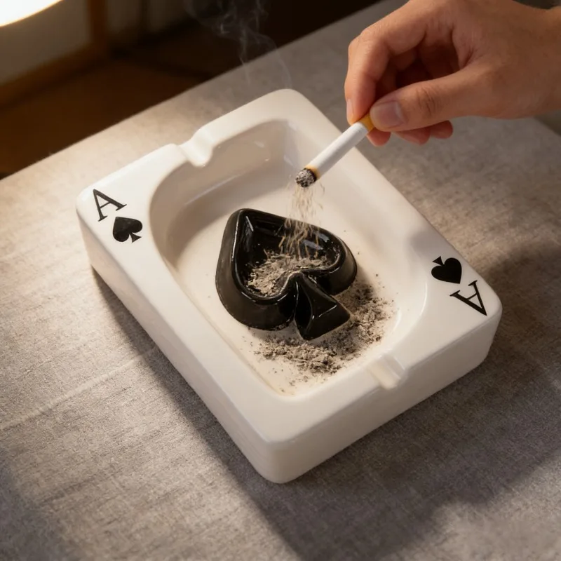 Ceramic Poker Ashtray Cigar Cigarette Holder Portable Car Ashtray Smoke Tobacco Storage Rack Home Decor Smoking Accessories
Ceramic Poker Ashtray Cigar Cigarette Holder Portable Car Ashtray Smoke Tobacco Storage Rack Home Decor Smoking Accessories