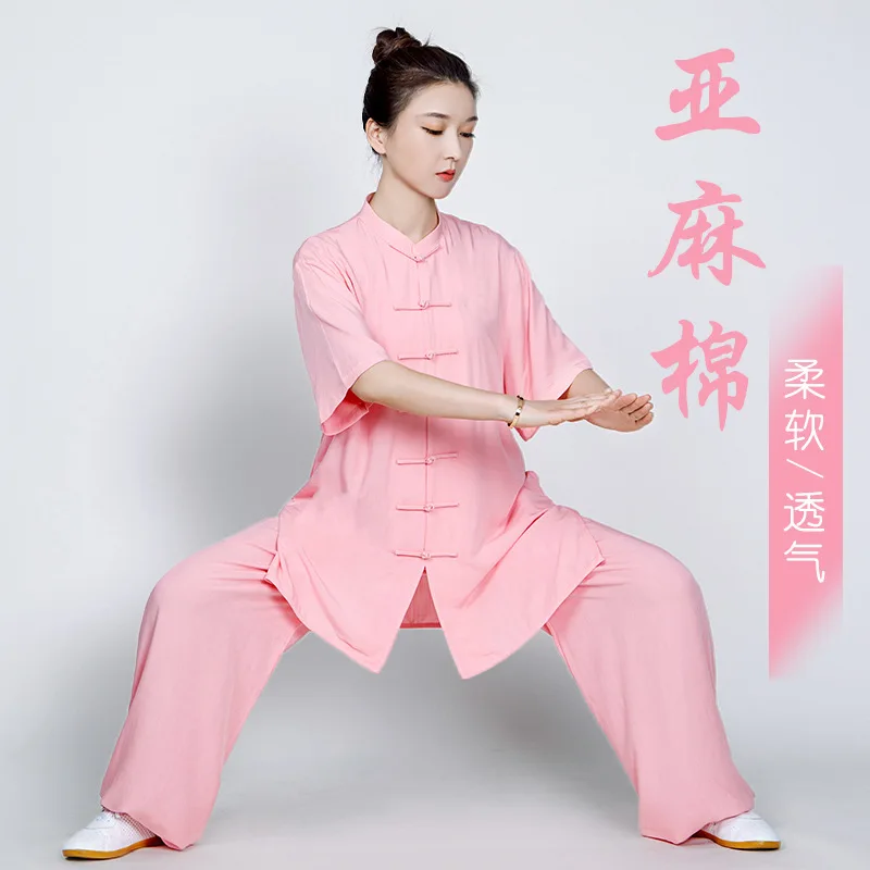 Tai Ji Suit Martial Arts Women's New Summer Cotton Linen Exercise Clothing Short Sleeve Thin
Tai Ji Suit Martial Arts Women's New Summer Cotton Linen Exercise Clothing Short Sleeve Thin