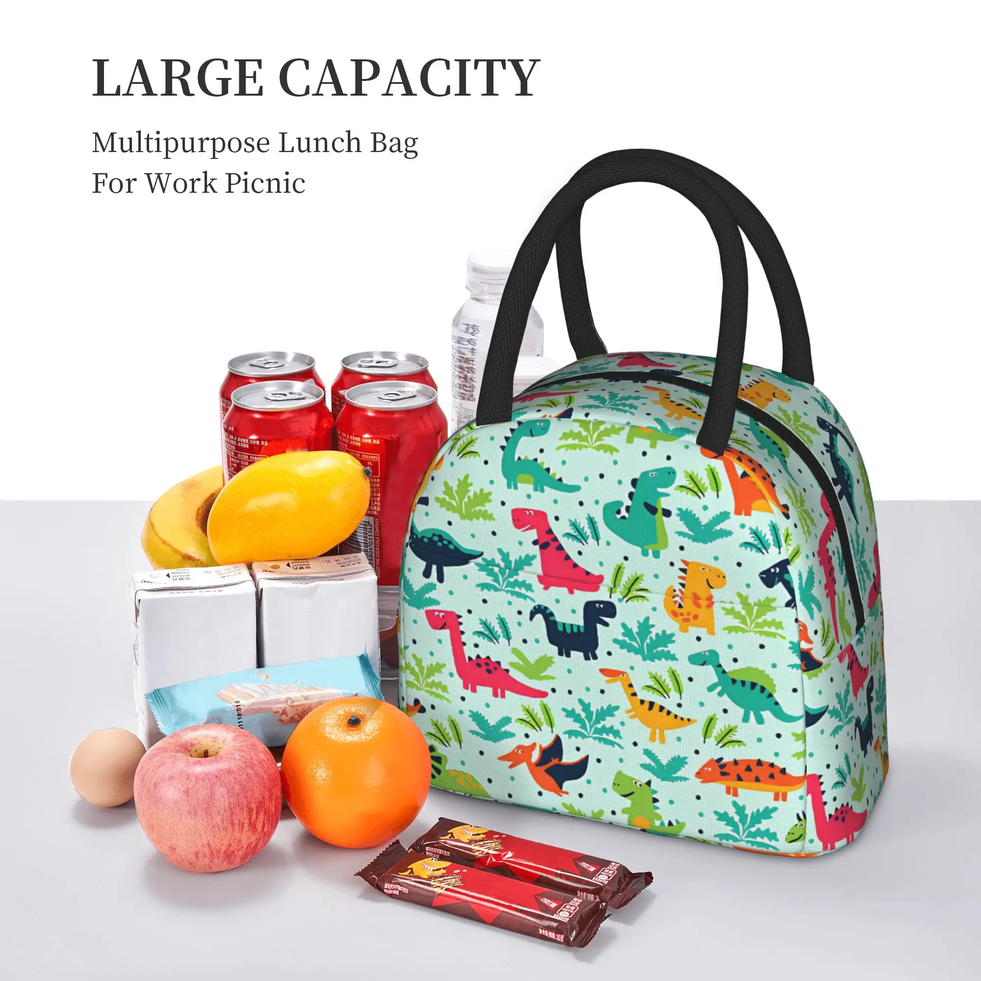 Cartoon Anime Dinosaur Lunch Bag Picnic Lunch Box For Women Fun Print Thermal Lunch Bags Oxford Portable Insulated Cooler Bag
Cartoon Anime Dinosaur Lunch Bag Picnic Lunch Box For Women Fun Print Thermal Lunch Bags Oxford Portable Insulated Cooler Bag