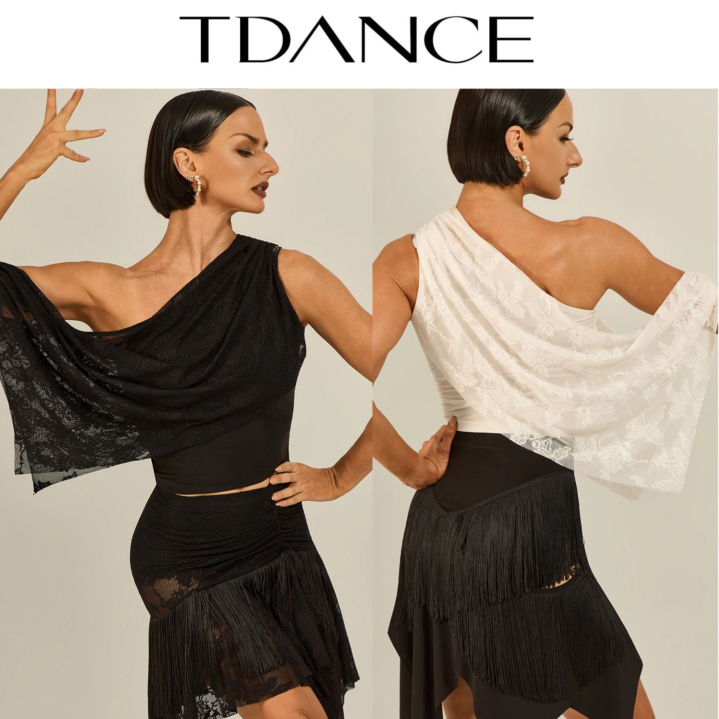 One Shoulder Lace Irregular Latin Dance Tops Women Black White Short Style Tops Rumba Ballroom Dance Performance Clothes SS2442
One Shoulder Lace Irregular Latin Dance Tops Women Black White Short Style Tops Rumba Ballroom Dance Performance Clothes SS2442