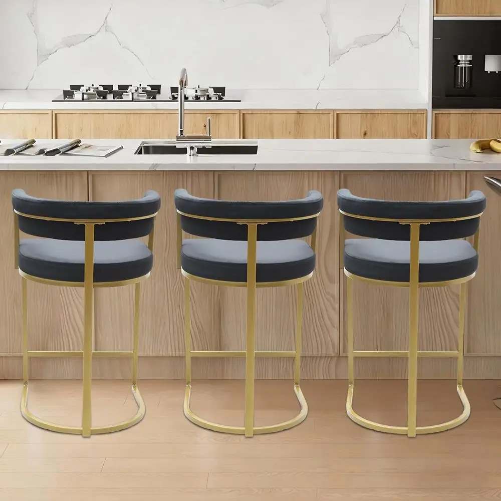 Bar Stools Set o 3 or Kitchen Counter, 26" Bar Chairs with Back, ern Height Island Barstools, Upholstered Breakast Stools or Din
Bar Stools Set o 3 or Kitchen Counter, 26" Bar Chairs with Back, ern Height Island Barstools, Upholstered Breakast Stools or Din