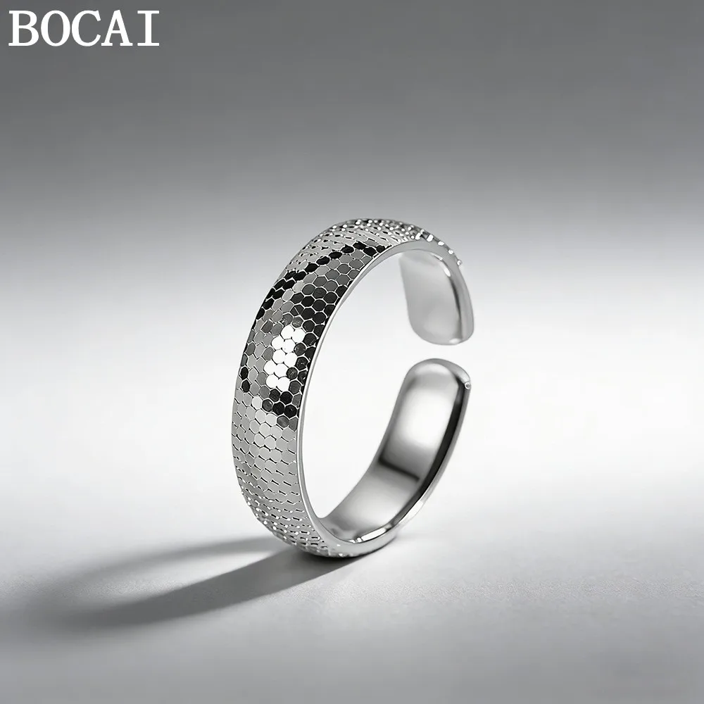 Ювелирные изделия из стерлингового серебра BOCAI S999, модное и универсальное сверкающее обручальное кольцо с эффектом колотого льда, женский подарок по выбору
Ювелирные изделия из стерлингового серебра BOCAI S999, модное и универсальное сверкающее обручальное кольцо с эффектом колотого льда, женский подарок по выбору