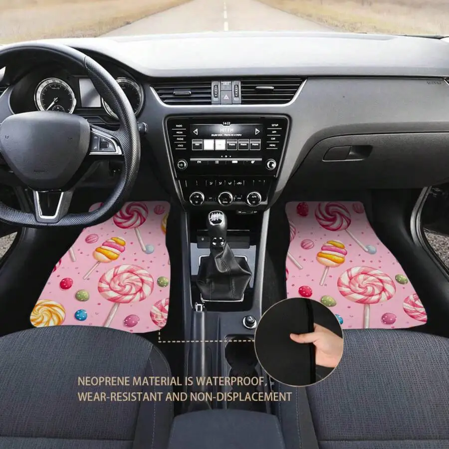 4pcs Non-Slip Car Floor Mats With Swirl Lollipop Pattern For Front Rear Seats
4pcs Non-Slip Car Floor Mats With Swirl Lollipop Pattern For Front Rear Seats