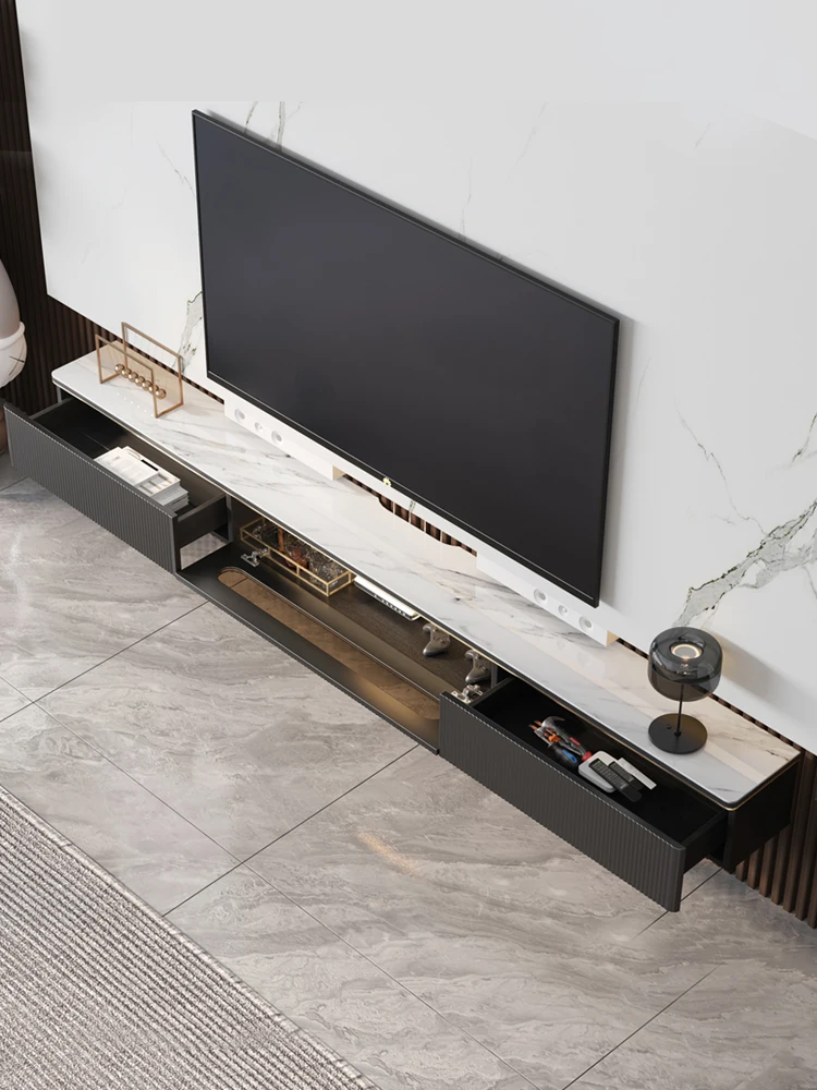 Light luxury rock panel wall mounted TV cabinet, suspended modern and simple small unit combination wall cabinet
Light luxury rock panel wall mounted TV cabinet, suspended modern and simple small unit combination wall cabinet