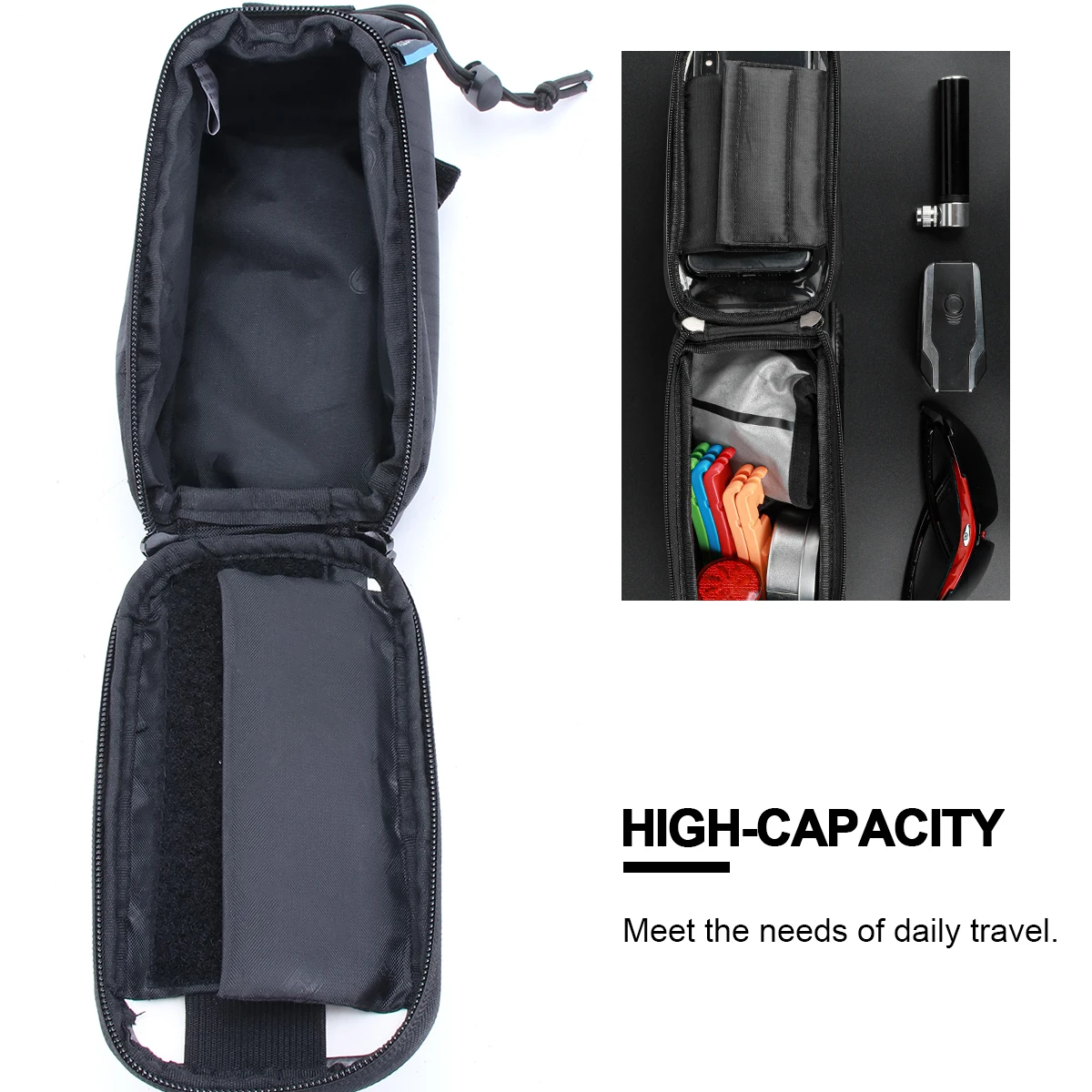 Cycling Front Bag Mobile Phone Bycicle Riding Tube Frame Pouch Durable Portable Bike U Shaped Zipper Anti Slip
Cycling Front Bag Mobile Phone Bycicle Riding Tube Frame Pouch Durable Portable Bike U Shaped Zipper Anti Slip