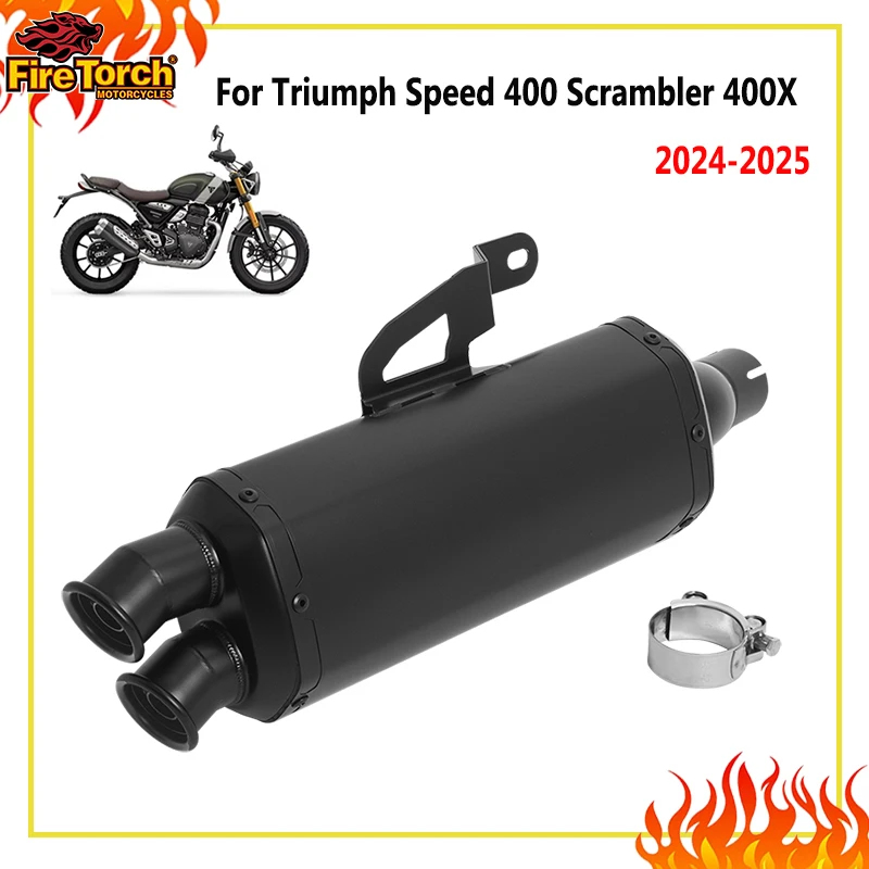 For Triumph Speed 400 Scrambler 400X 400 X 2024 2025 Motorcycle Exhaust Escape Systems Double Hole Removable DB Killer Muffler
For Triumph Speed 400 Scrambler 400X 400 X 2024 2025 Motorcycle Exhaust Escape Systems Double Hole Removable DB Killer Muffler