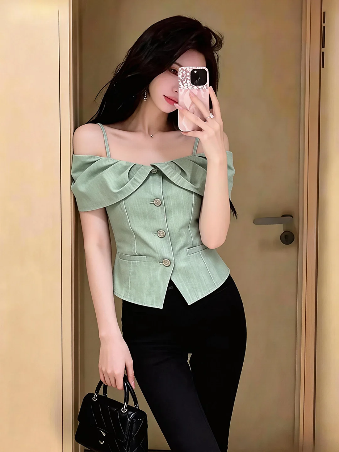 Korean Style Gentle Wind Denim Women's Shirt Slimming Design Sensation Top Short Sleeve One-Shoulder Breathable Skin-Friendly
Korean Style Gentle Wind Denim Women's Shirt Slimming Design Sensation Top Short Sleeve One-Shoulder Breathable Skin-Friendly