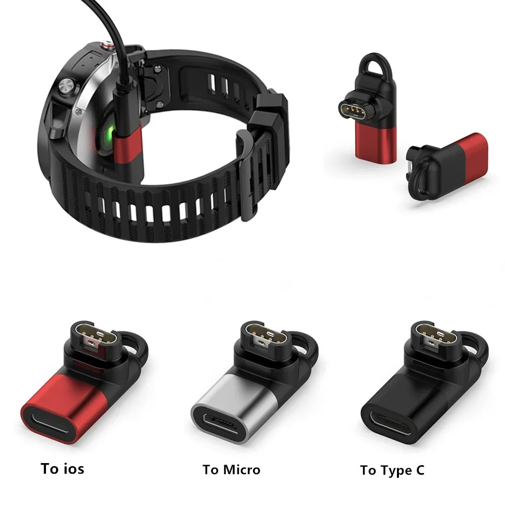 Micro USB/Type C/IOS Female 4pin Watch Charger Converter Adapter For Garmin Fenix 7 7X 7S 6X 6 5X 5 Vivoactive 3 4 4S Venu 245
Micro USB/Type C/IOS Female 4pin Watch Charger Converter Adapter For Garmin Fenix 7 7X 7S 6X 6 5X 5 Vivoactive 3 4 4S Venu 245