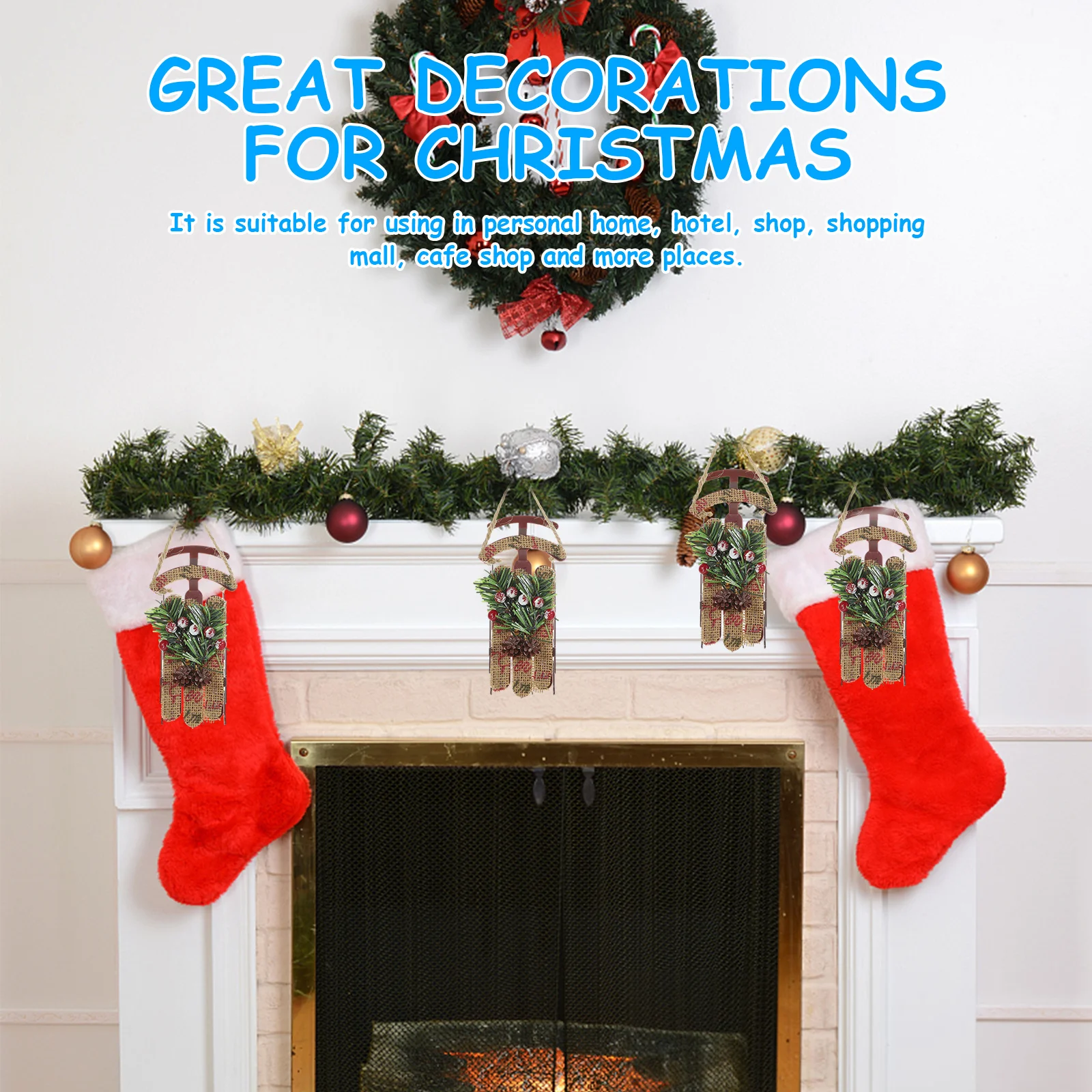 Christmas Sleigh Ornament Mini Sled Pendant For Xmas Tree Decor Holiday Party Layout Rustic Sled Hanging Decoration
Christmas Sleigh Ornament Mini Sled Pendant For Xmas Tree Decor Holiday Party Layout Rustic Sled Hanging Decoration