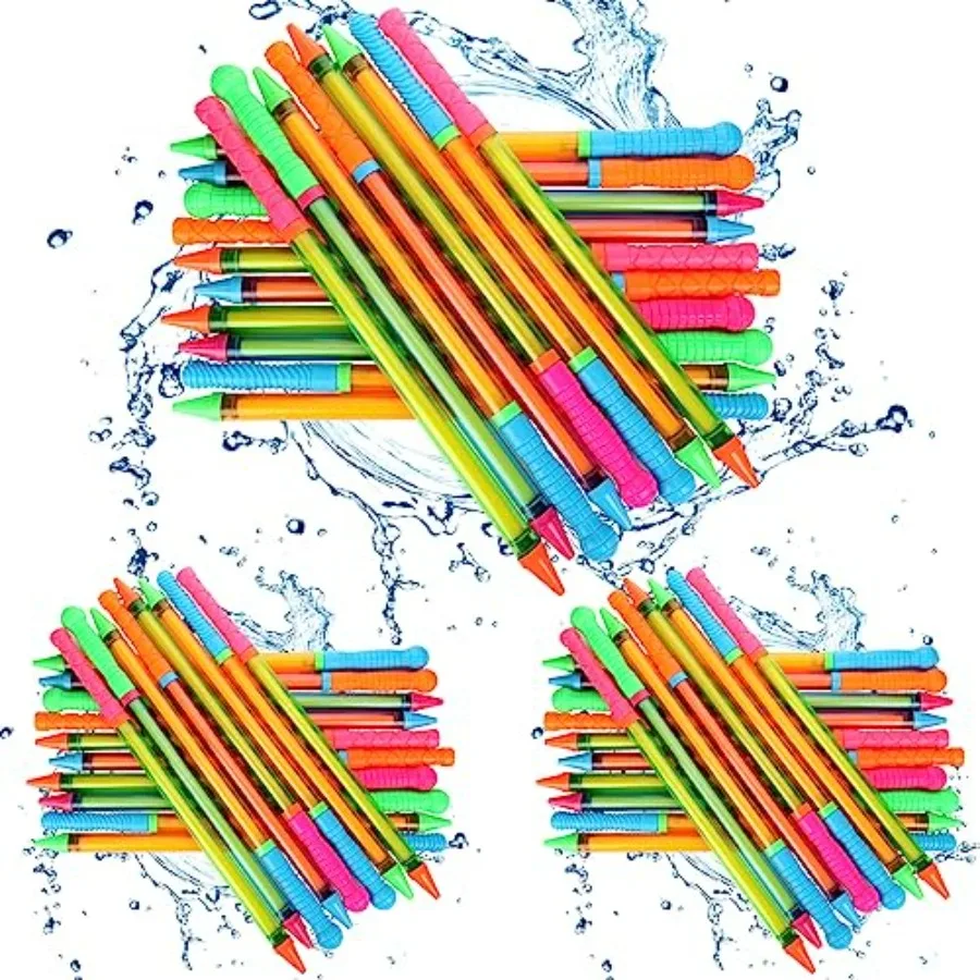 Beach and pool toys: 48 pcs 25 crayon water guns, plastic, blue/red/yellow, long-range suction tube squirters for summer party
Beach and pool toys: 48 pcs 25 crayon water guns, plastic, blue/red/yellow, long-range suction tube squirters for summer party