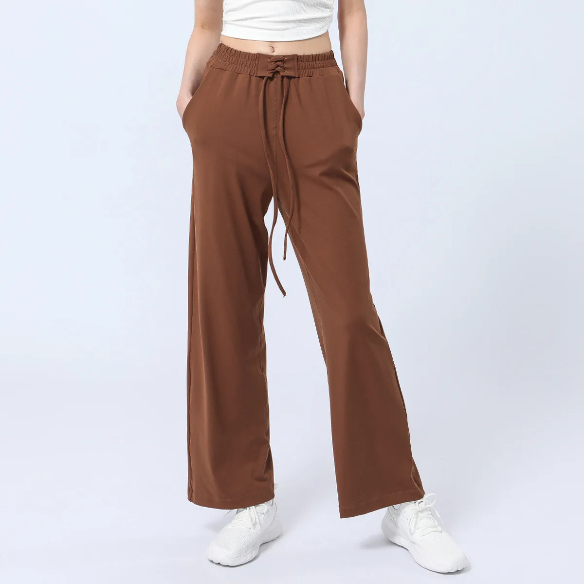 High Waist Wide Leg Yoga Pants Women Gym Fitness Drawstring Loose Pants Outdoor Training Breathable Cross Waist Strap Trousers
High Waist Wide Leg Yoga Pants Women Gym Fitness Drawstring Loose Pants Outdoor Training Breathable Cross Waist Strap Trousers