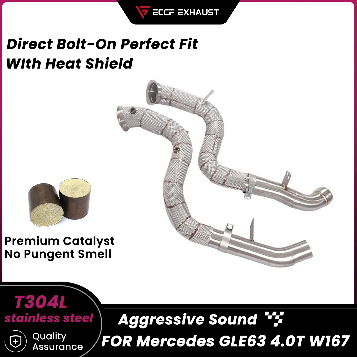 Premium Stainless Steel Downpipe with Heat Shield for Mercedes GLE63 4.0T W167 Enhanced Flow Performance Easy Installation
Premium Stainless Steel Downpipe with Heat Shield for Mercedes GLE63 4.0T W167 Enhanced Flow Performance Easy Installation
