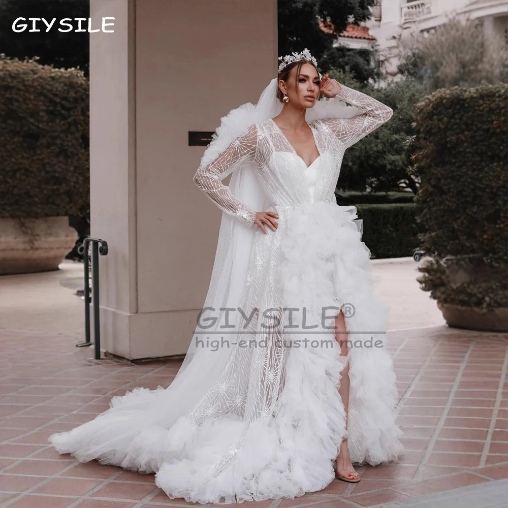 GIYSILE Customized Pregnant Women's Wedding Dresses Long Trailing Bridal Gown Wedding Nightgown Formal Party Suspender Dress
GIYSILE Customized Pregnant Women's Wedding Dresses Long Trailing Bridal Gown Wedding Nightgown Formal Party Suspender Dress