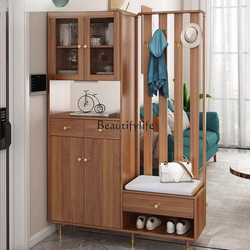 09 Entryway Solid Wood Shoe Cabinet Integrated Living Room Partition Simple Modern Hallway Screen Cabinet
09 Entryway Solid Wood Shoe Cabinet Integrated Living Room Partition Simple Modern Hallway Screen Cabinet
