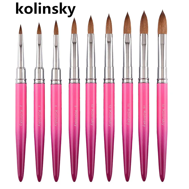 1PCS Kolinsky Hair Nail Art Brush Acrylic UV Gel Carving Pen Brush Liquid Powder DIY Nail Painting Drawing Tools Size 2-18
1PCS Kolinsky Hair Nail Art Brush Acrylic UV Gel Carving Pen Brush Liquid Powder DIY Nail Painting Drawing Tools Size 2-18