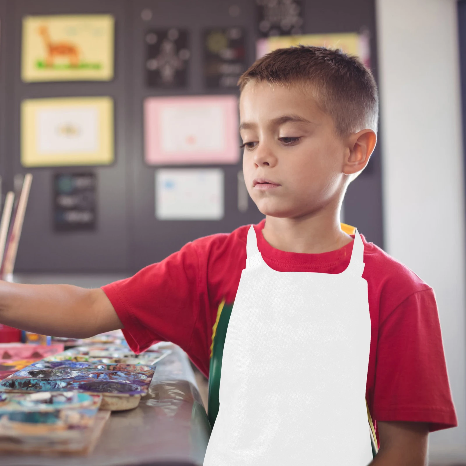 10pcs Aprons Toddler Painting White Kid Aprons Unisex Waterproof White Aprons Non-Woven Doddle Graffiti For Children'S Hygiene
10pcs Aprons Toddler Painting White Kid Aprons Unisex Waterproof White Aprons Non-Woven Doddle Graffiti For Children'S Hygiene