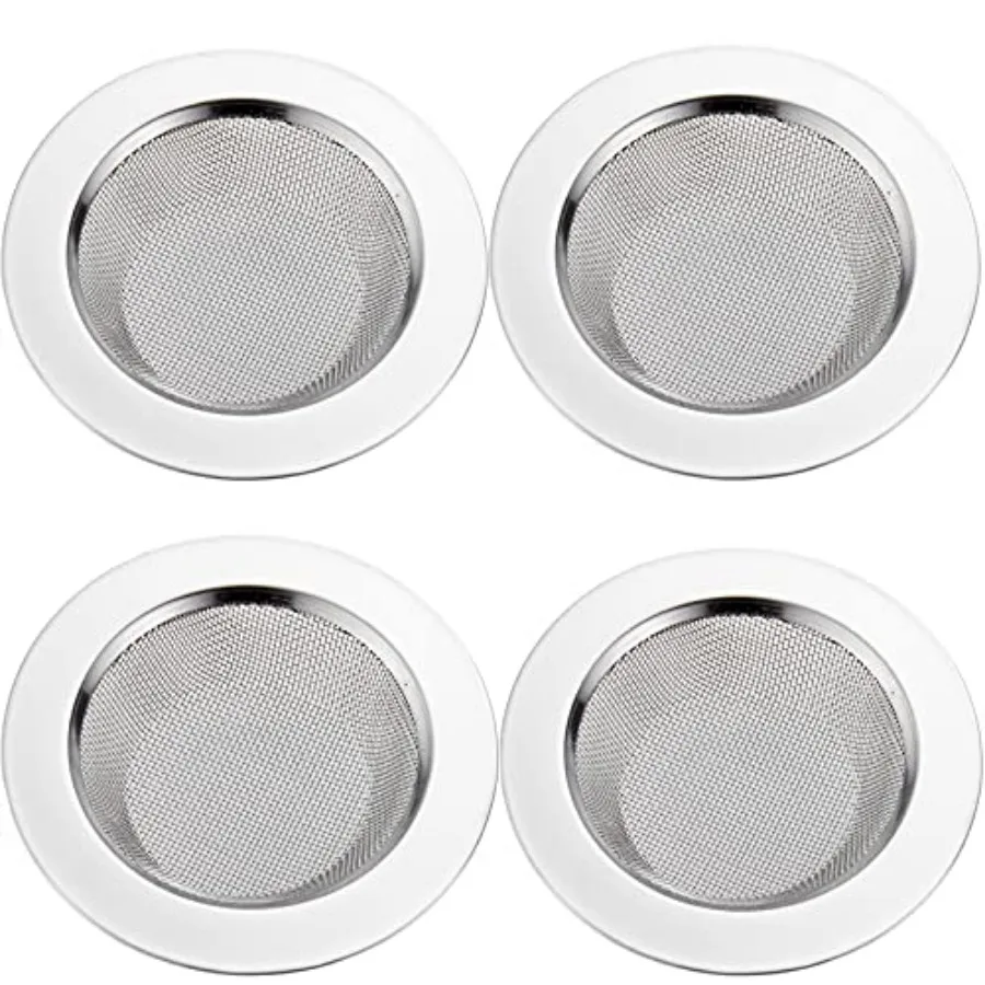 4 PCS Kitchen Sink Strainer Stainless Steel, Kitchen Sink Drain Strainer Sink Strainers with Large Wide Rim 4.5" Diameter for K
4 PCS Kitchen Sink Strainer Stainless Steel, Kitchen Sink Drain Strainer Sink Strainers with Large Wide Rim 4.5" Diameter for K