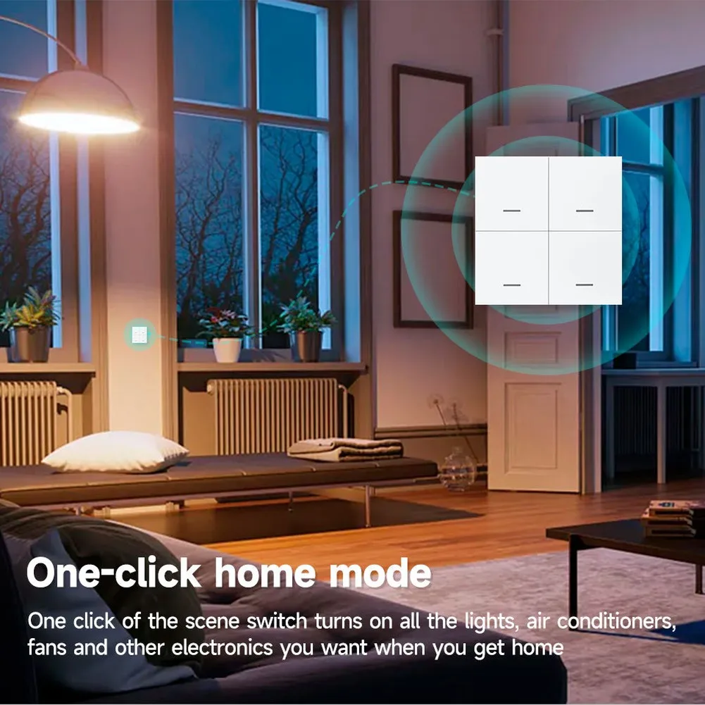 Smart For Zigbee Scene Switch Wireless for Tuya Smart Home No Wiring Required Easy Mounting and Flexible Placement
Smart For Zigbee Scene Switch Wireless for Tuya Smart Home No Wiring Required Easy Mounting and Flexible Placement