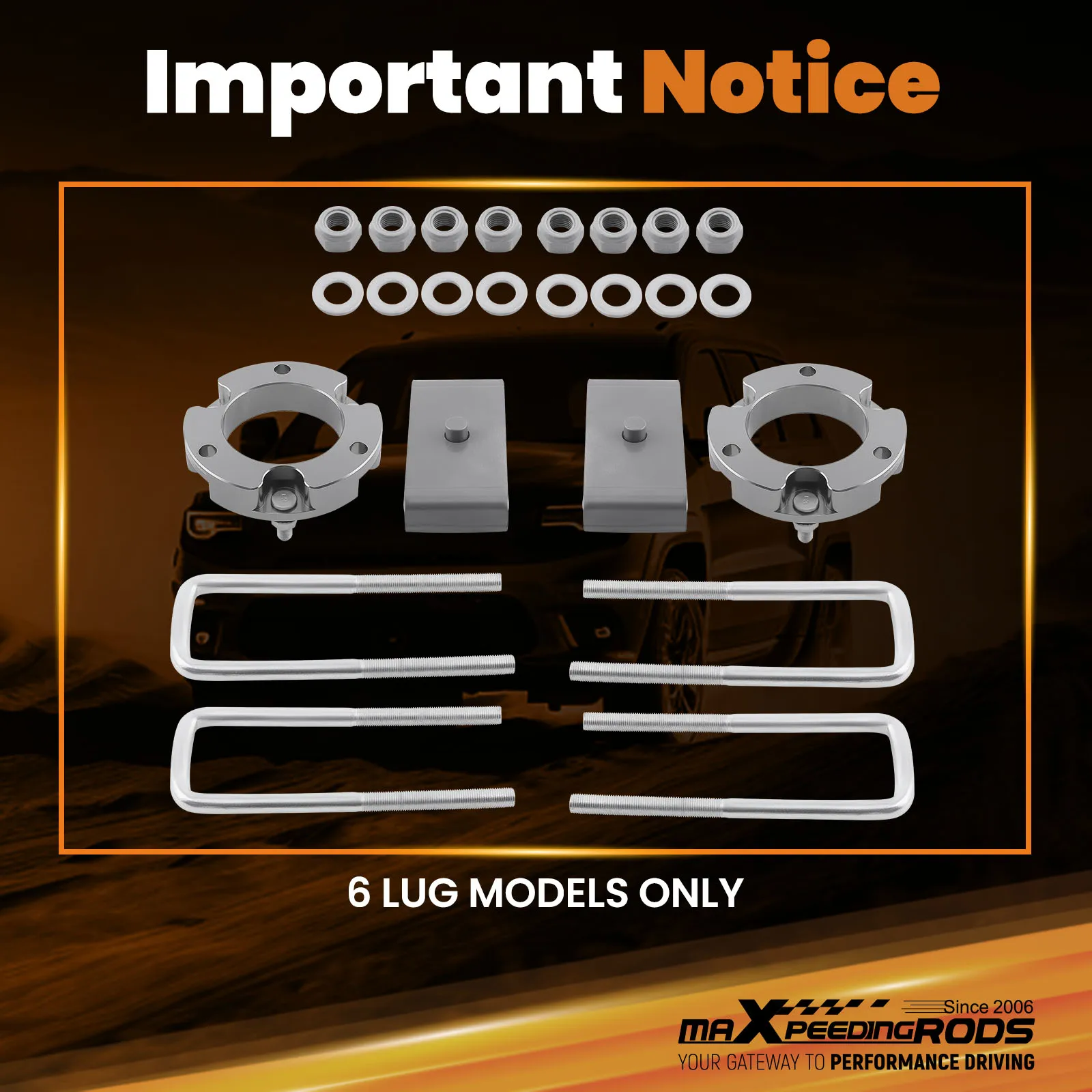 2" Front 1" Rear Lift Kit for Toyota Tacoma 2WD 4WD 2005-2023 2006
2" Front 1" Rear Lift Kit for Toyota Tacoma 2WD 4WD 2005-2023 2006