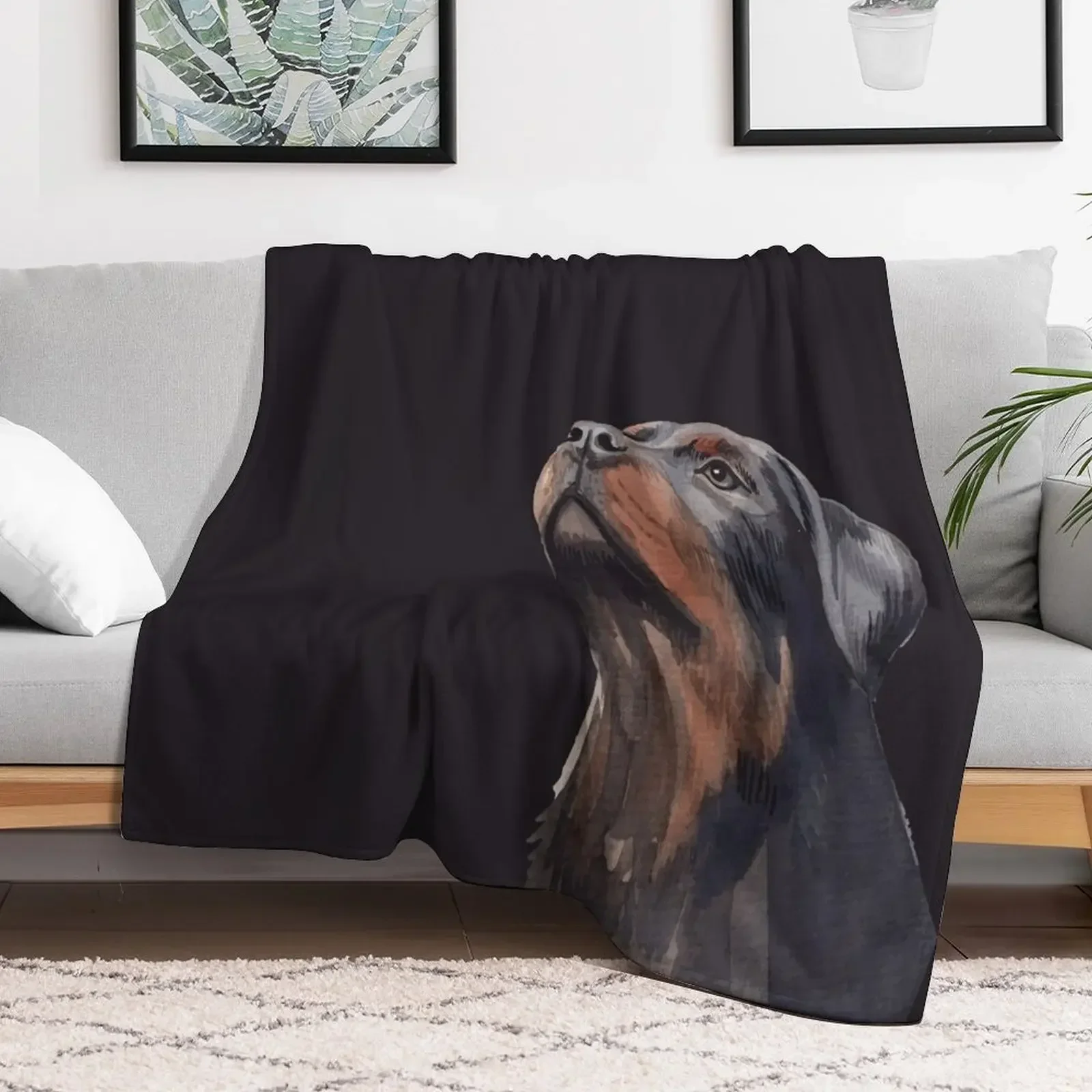 Rottweiler black dog portrait looking high watercolor rottweiler hand painted Throw Blanket Giant Sofa Polar Blankets
Rottweiler black dog portrait looking high watercolor rottweiler hand painted Throw Blanket Giant Sofa Polar Blankets