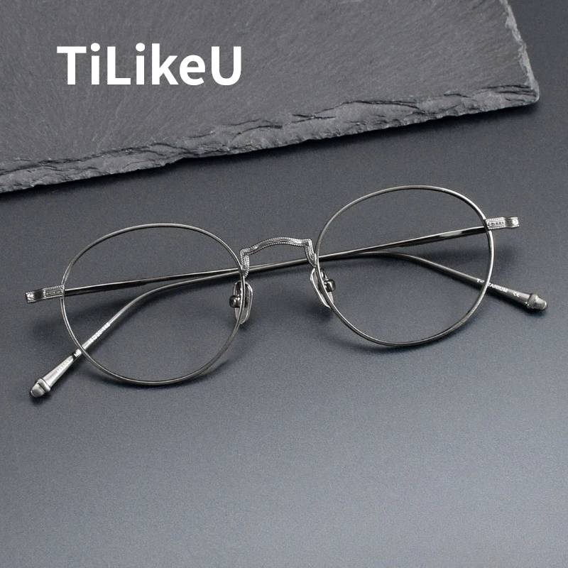 Japanese Brand Designer Pure Titanium Oval Eyeglasses Men and Women Ultralight Reading Glasses Prescription Round Glasses Frames
Japanese Brand Designer Pure Titanium Oval Eyeglasses Men and Women Ultralight Reading Glasses Prescription Round Glasses Frames