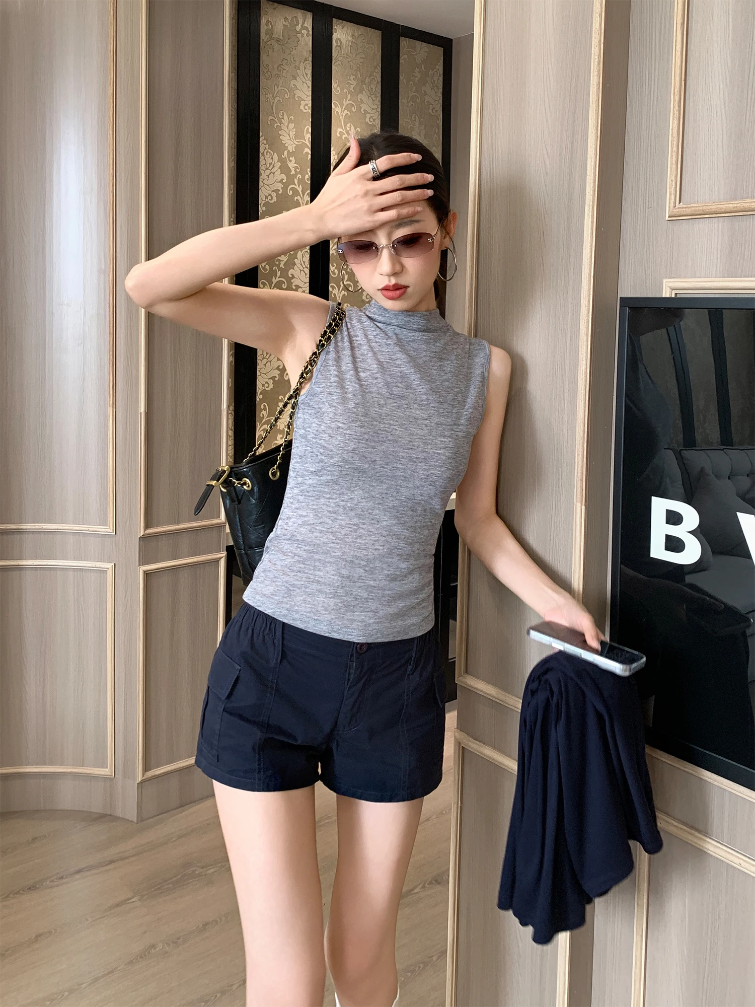 Шорты в американском стиле Spicy Girl Design Pocket Workwear, женские универсальные спортивные шорты для фитнеса, утягивающие брюки длиной до колена
Шорты в американском стиле Spicy Girl Design Pocket Workwear, женские универсальные спортивные шорты для фитнеса, утягивающие брюки длиной до колена