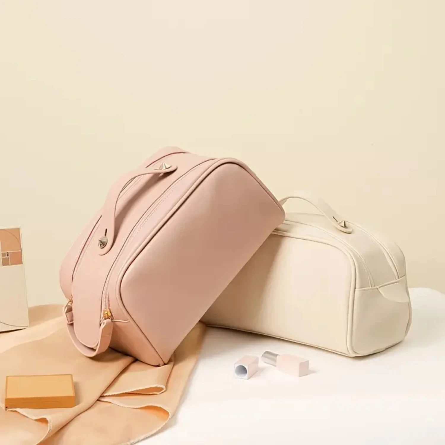 Large-capacity Women's Waterproof Leather Travel Cosmetic Bag with Multi-layer Storage - Multifunctional and Stylish Makeup Bag
Large-capacity Women's Waterproof Leather Travel Cosmetic Bag with Multi-layer Storage - Multifunctional and Stylish Makeup Bag