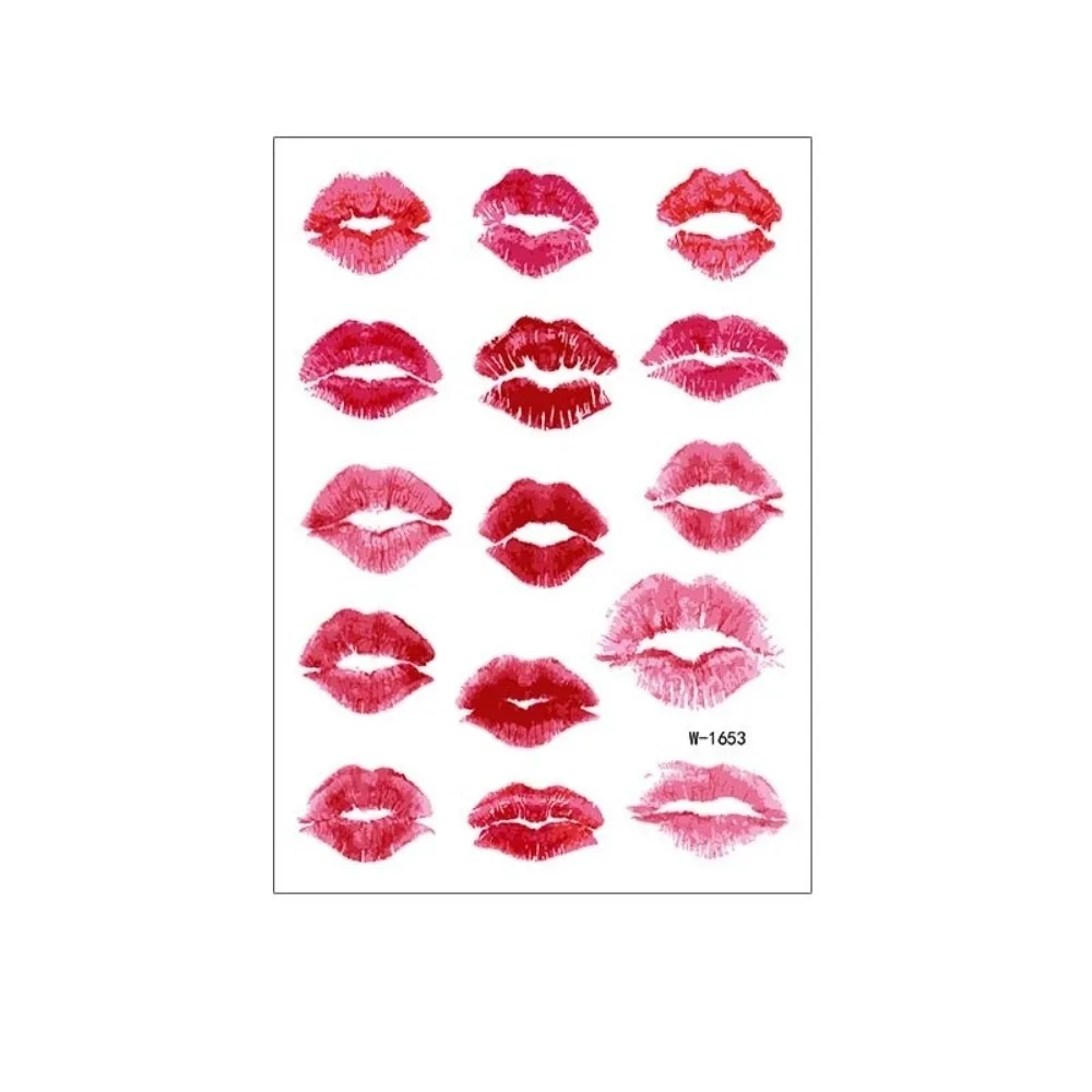 Waterproof Valentine Day Kiss Lip Stickers Leopard Print Pink Bow Cherry Lips Face Temporary Tattoos Long-acting Funny
Waterproof Valentine Day Kiss Lip Stickers Leopard Print Pink Bow Cherry Lips Face Temporary Tattoos Long-acting Funny