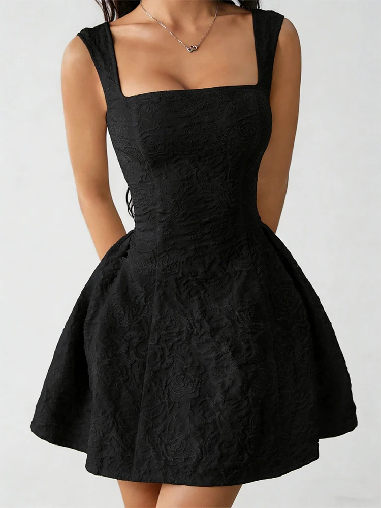 Summer New Women's Dresses Solid Sexy Sleeveless Square Neck Streetwear Fashion Floral Lace A-Line Mini Dress Female Clothing
Summer New Women's Dresses Solid Sexy Sleeveless Square Neck Streetwear Fashion Floral Lace A-Line Mini Dress Female Clothing