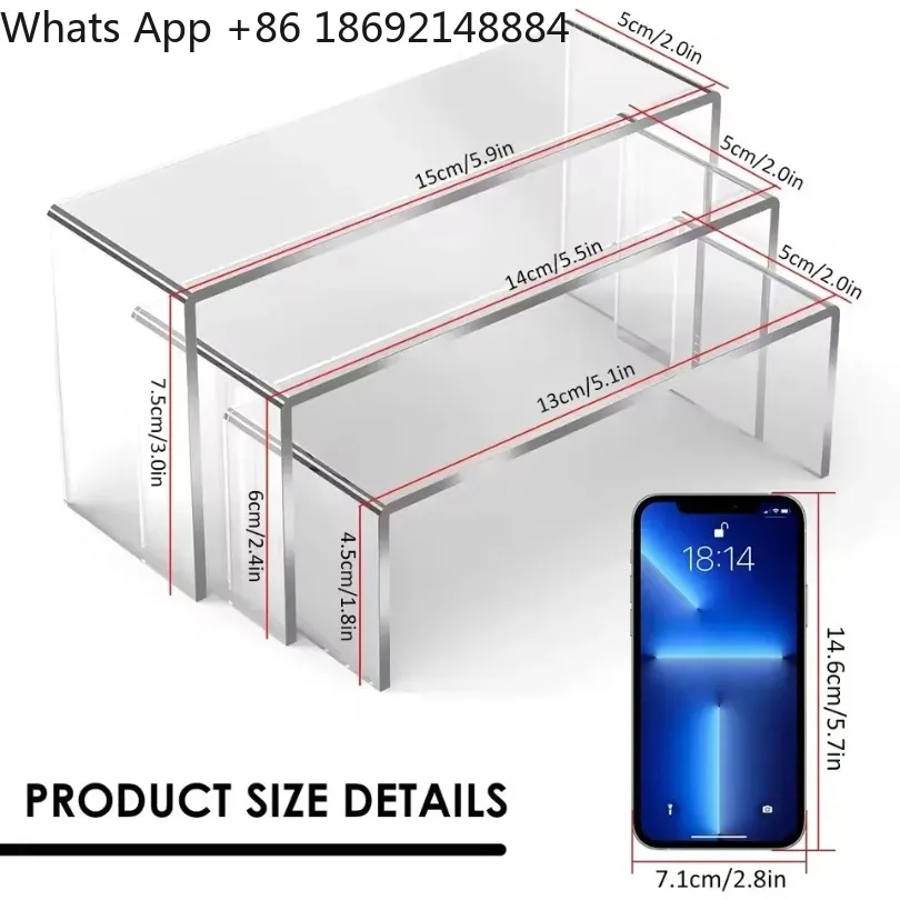 3-piece set of 3mm acrylic display stand U-shaped window counter jewelry shoe rack dessert figure model
3-piece set of 3mm acrylic display stand U-shaped window counter jewelry shoe rack dessert figure model