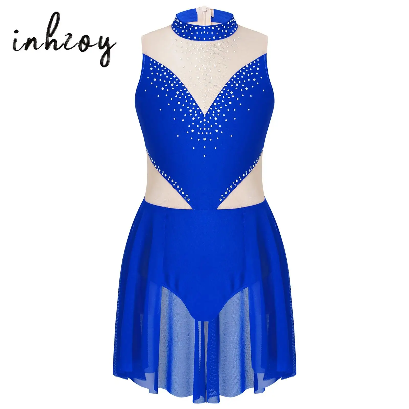 Kids Girls Ballet Leotard Dress Sleeveless Rhinestone Gymnastics Figure Skating Costume Mesh Split Bodysuit Performance Costume
Kids Girls Ballet Leotard Dress Sleeveless Rhinestone Gymnastics Figure Skating Costume Mesh Split Bodysuit Performance Costume