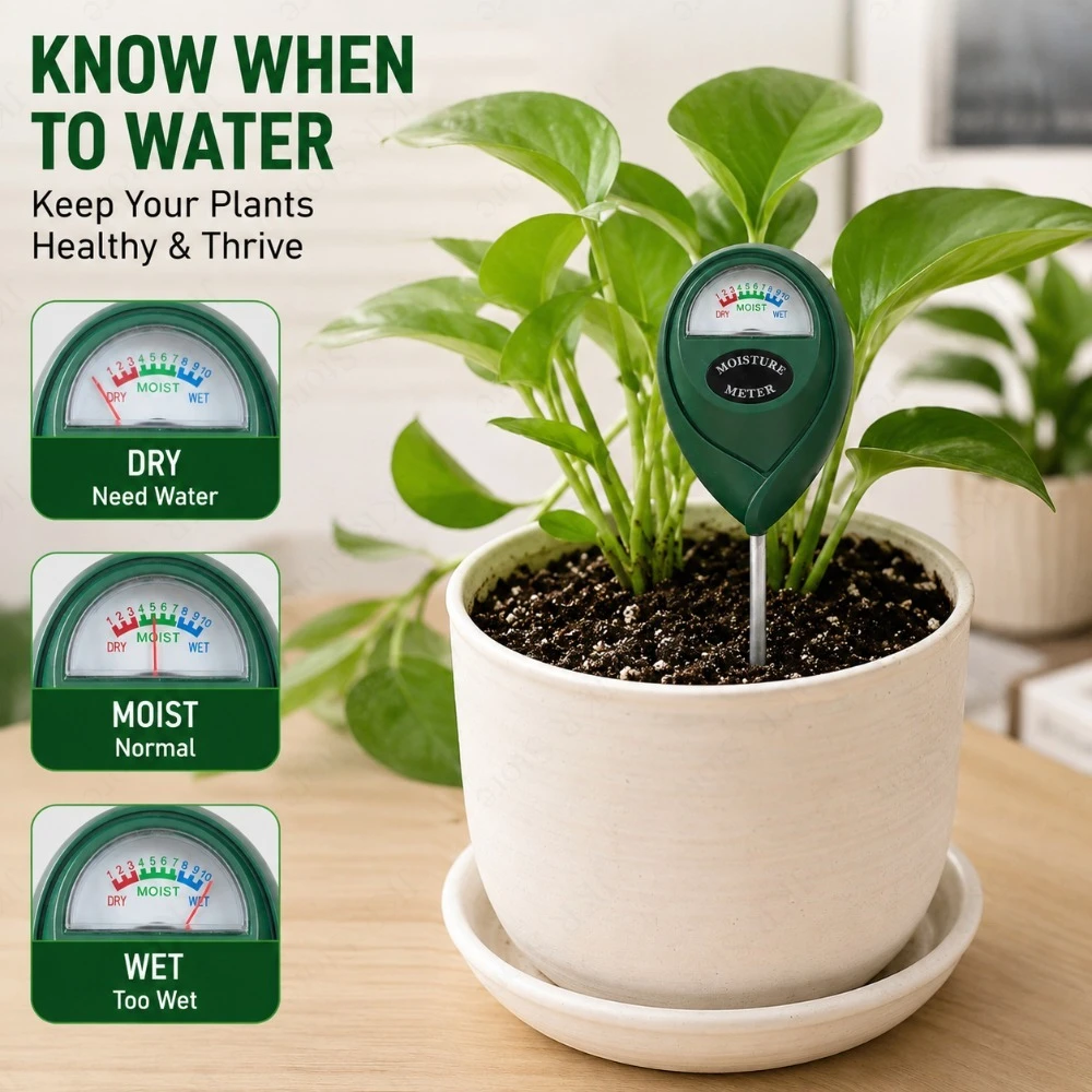 Compact Soil Hygrometer for Gardeners, Accurate Humidity Detection for Flower Beds, Potted Plants and Greenhouse Cultivation
Compact Soil Hygrometer for Gardeners, Accurate Humidity Detection for Flower Beds, Potted Plants and Greenhouse Cultivation