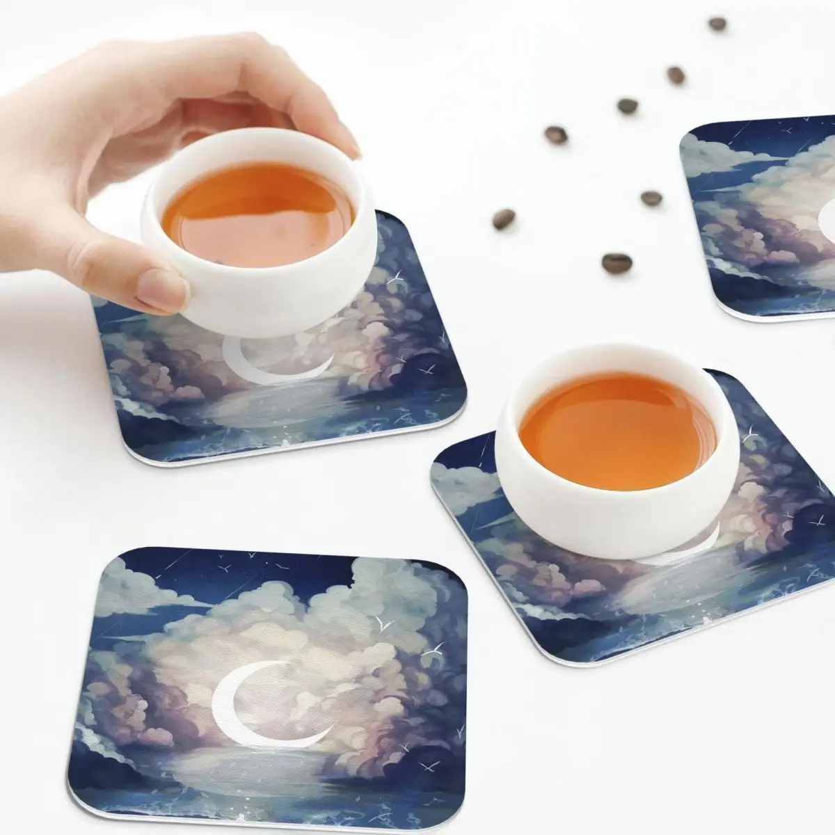 Небесная пена. Подставки, кожаные салфетки, изоляционные кофейные коврики для дома, кухни, обеденные подушечки, набор из 4 шт.
Небесная пена. Подставки, кожаные салфетки, изоляционные кофейные коврики для дома, кухни, обеденные подушечки, набор из 4 шт.