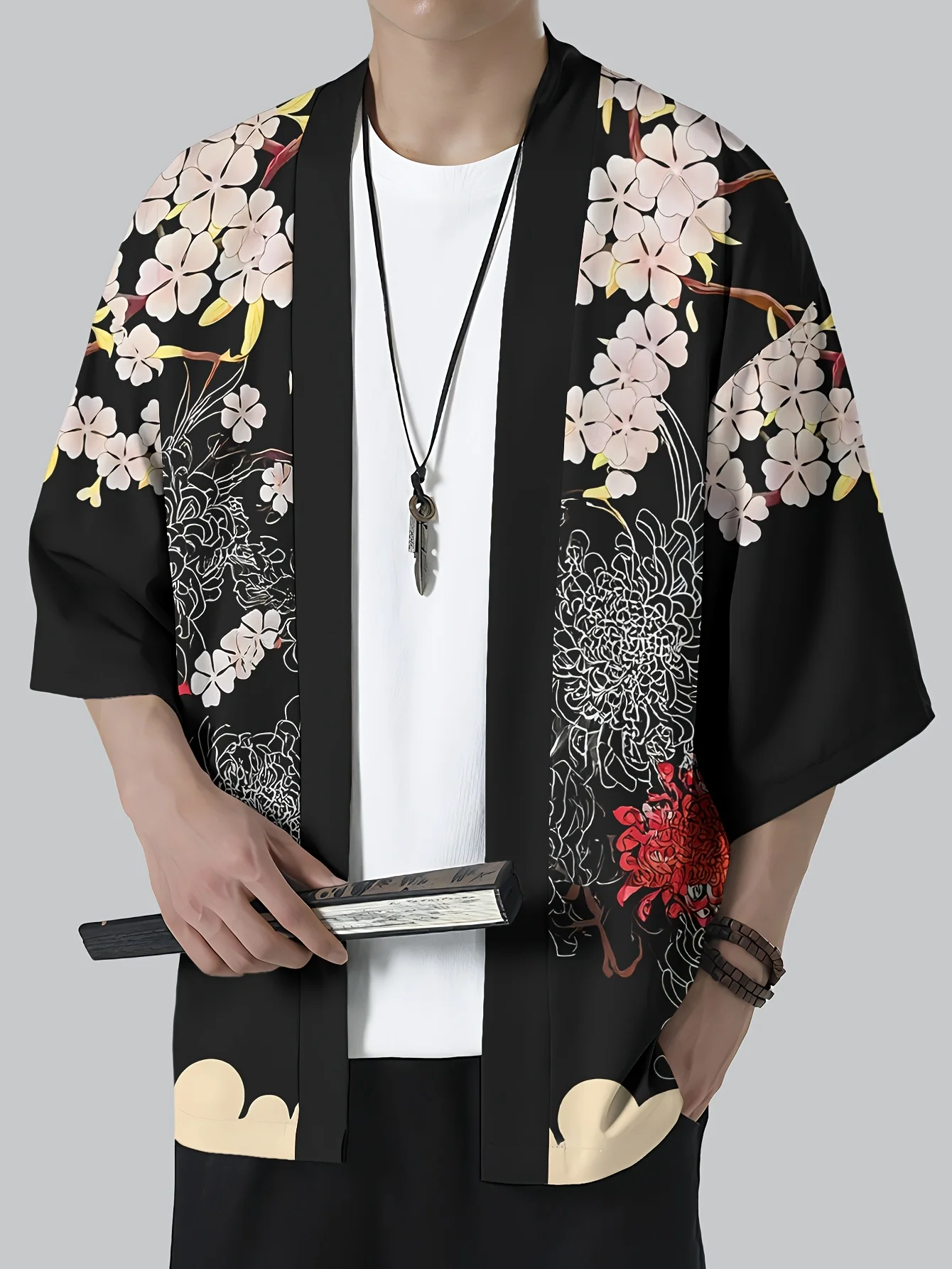 2026 Summer New Men's Kimono with 3D Cherry Blossom Pattern Print - Casual Fashionable Street Style Comfortable Lightweight Soft
2026 Summer New Men's Kimono with 3D Cherry Blossom Pattern Print - Casual Fashionable Street Style Comfortable Lightweight Soft