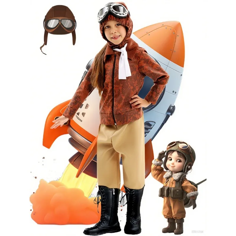 Halloween new flying costume pilot cosplay cos suit school party performance dress up props birthday gift holiday gift
Halloween new flying costume pilot cosplay cos suit school party performance dress up props birthday gift holiday gift