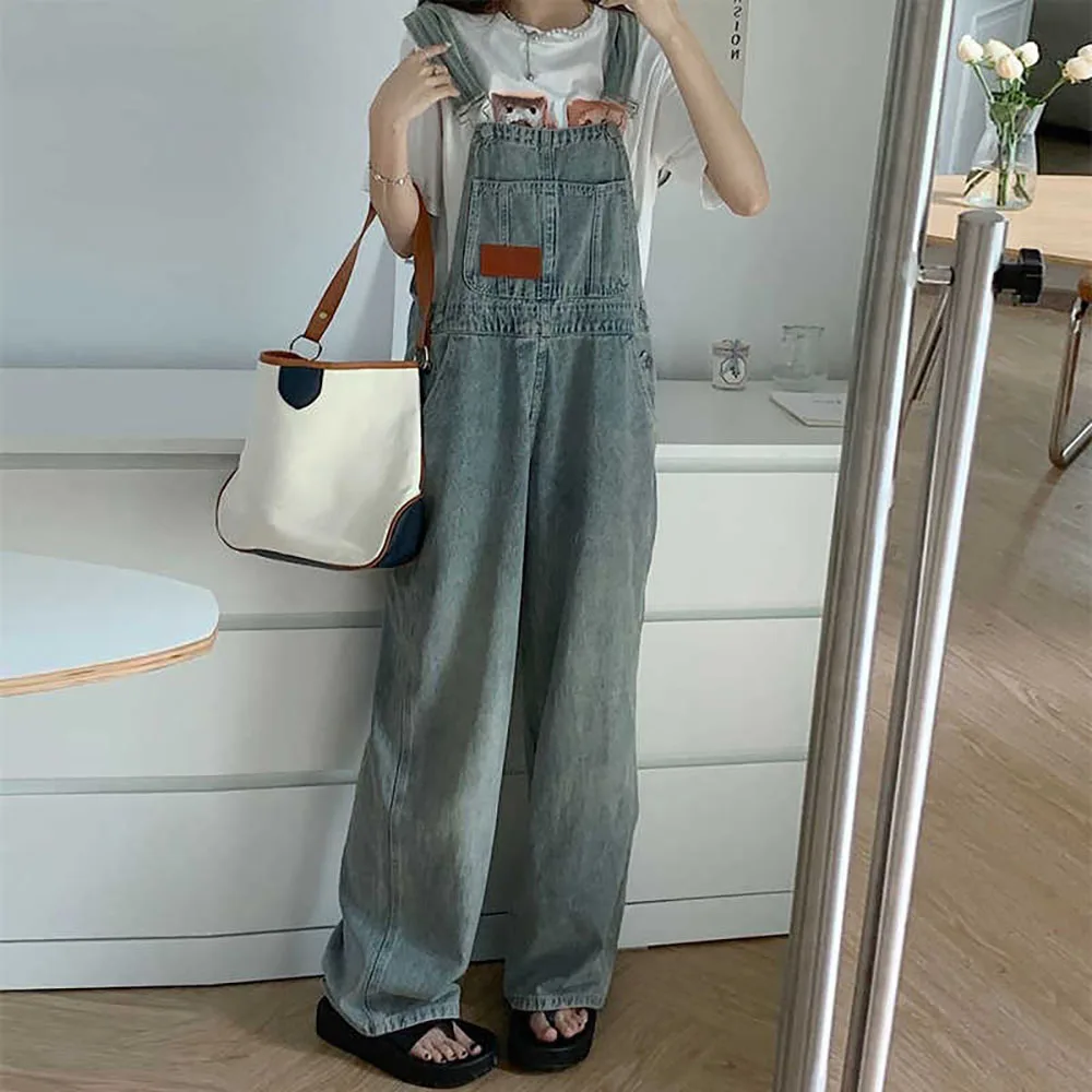 Fashion Denim Overalls Straps Jeans Women Spring Autumn Straight Loose Female Jumpsuit Oversize Retro Blue Wide Leg Denim Pants
Fashion Denim Overalls Straps Jeans Women Spring Autumn Straight Loose Female Jumpsuit Oversize Retro Blue Wide Leg Denim Pants
