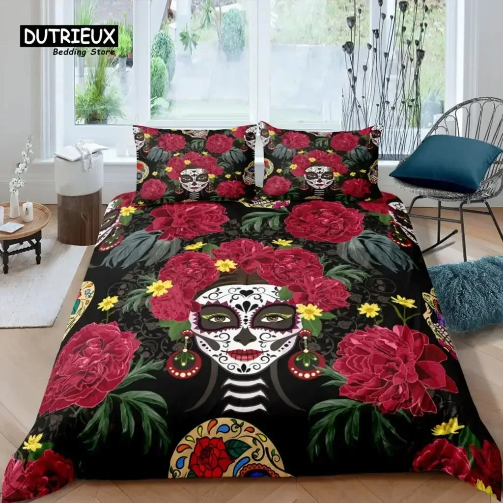 3D Print Home Living Luxury Skull Girl Bedding Set Flower Duvet Cover Pillowcase Queen and King EUUSAUUK Size Comforter Cover
3D Print Home Living Luxury Skull Girl Bedding Set Flower Duvet Cover Pillowcase Queen and King EUUSAUUK Size Comforter Cover