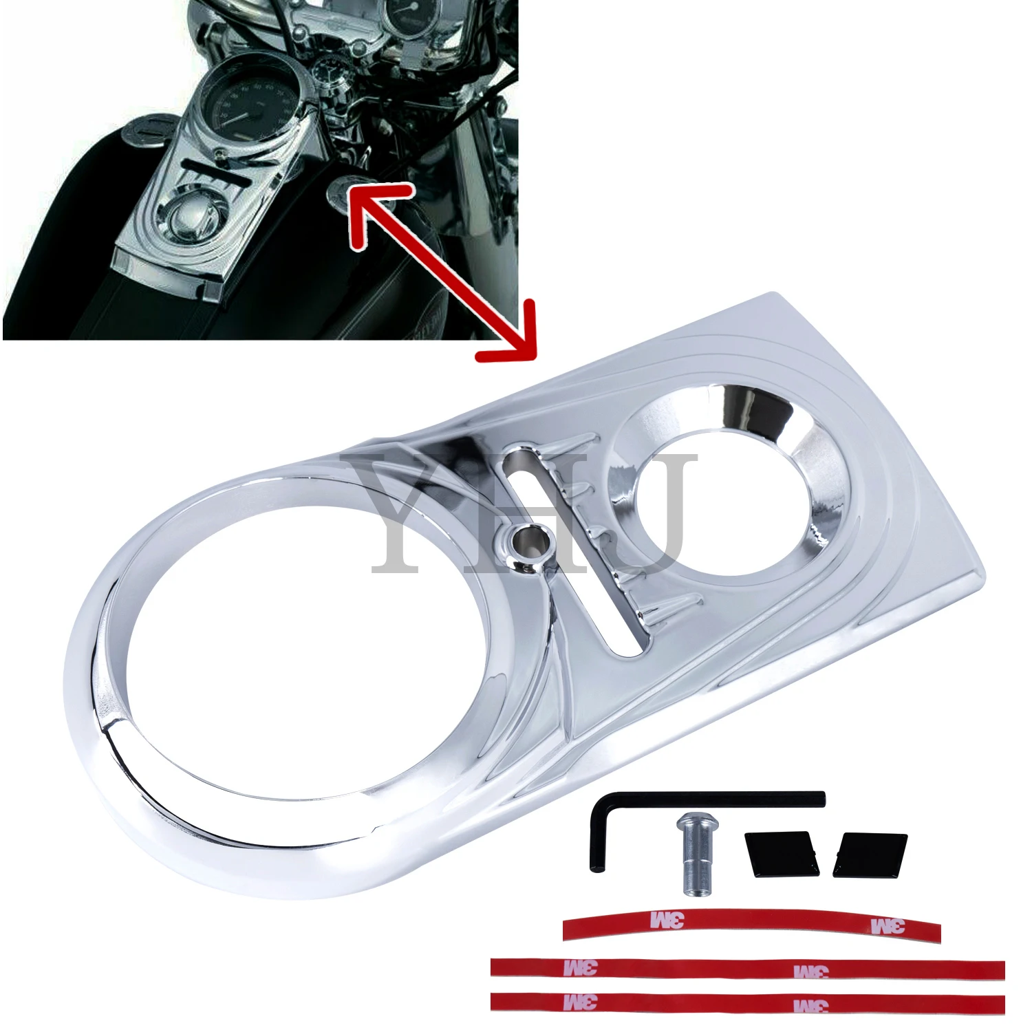 Dash Panel Insert Cover Trim For Harley Motorcycle Softail FLSTC Street Glide 2000-2008 FLSTC/I 2005-2015 FLSTN/I Chrome
Dash Panel Insert Cover Trim For Harley Motorcycle Softail FLSTC Street Glide 2000-2008 FLSTC/I 2005-2015 FLSTN/I Chrome