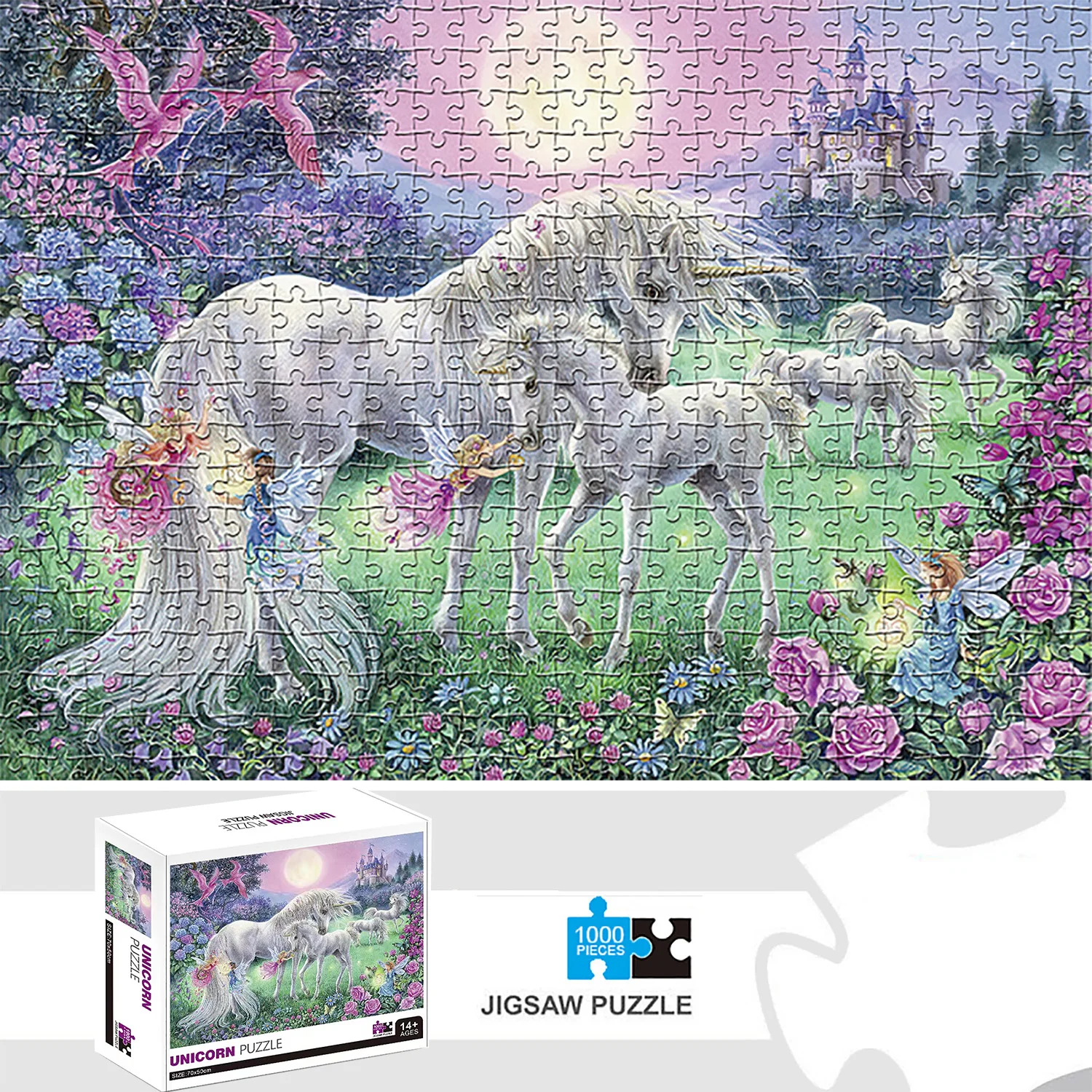 1000 Pieces Unicorn Jigsaw Puzzle Home Decor Adults Puzzle Games Family Fun Floor Puzzles Educational Toys for Kids
1000 Pieces Unicorn Jigsaw Puzzle Home Decor Adults Puzzle Games Family Fun Floor Puzzles Educational Toys for Kids