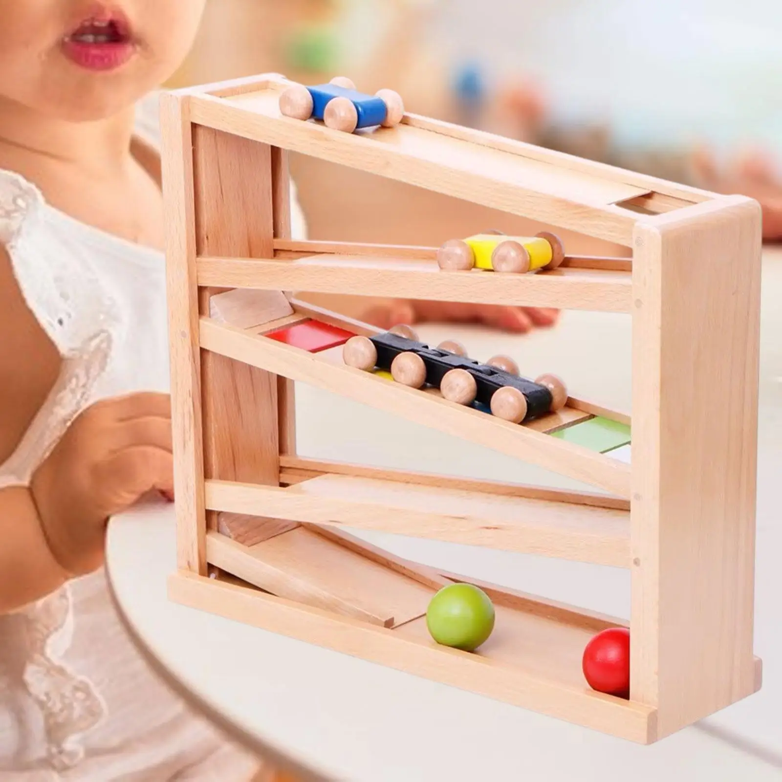 Wooden Ramp Racer Ball Drop Toy Birthday Gifts Convenient Educational Easy to Use Unique Early Developmental for Holidays
Wooden Ramp Racer Ball Drop Toy Birthday Gifts Convenient Educational Easy to Use Unique Early Developmental for Holidays