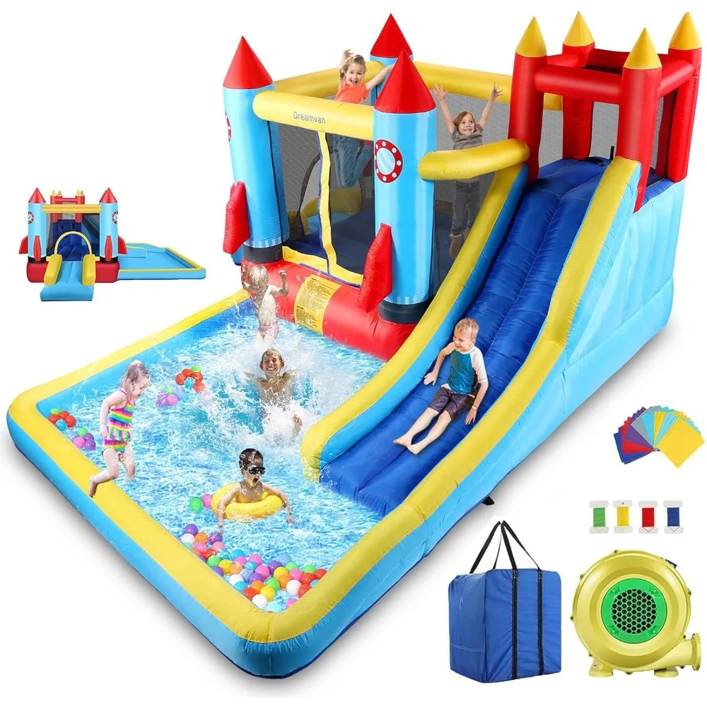 Bounce House,Inflatable Bounce Castle with Blower for Kids 3-10,Outdoor/Indoor Bouncy House Water Park for Backyard
Bounce House,Inflatable Bounce Castle with Blower for Kids 3-10,Outdoor/Indoor Bouncy House Water Park for Backyard
