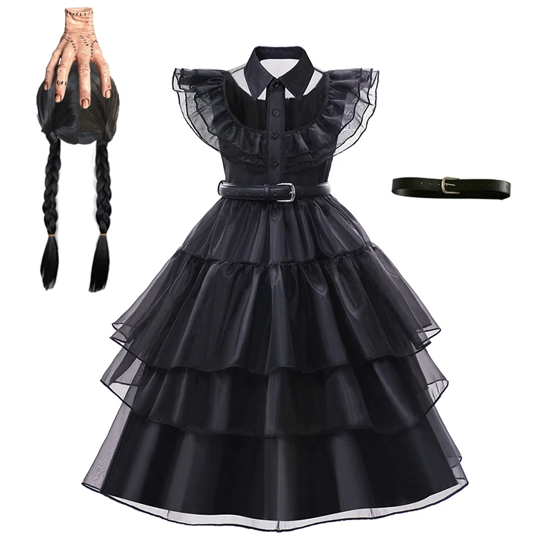 2023 Halloween Wednesday Addams Princess Dress Baby Girl Vestidos Addams Cosplay Costumes For Kids Birthday Party Clothing
2023 Halloween Wednesday Addams Princess Dress Baby Girl Vestidos Addams Cosplay Costumes For Kids Birthday Party Clothing