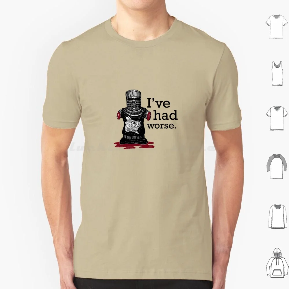I've Had Worse T Shirt Big Size 100% Cotton Comedy Black Knight Retro Vintage Laugh Humour Satire Holy Grail
I've Had Worse T Shirt Big Size 100% Cotton Comedy Black Knight Retro Vintage Laugh Humour Satire Holy Grail