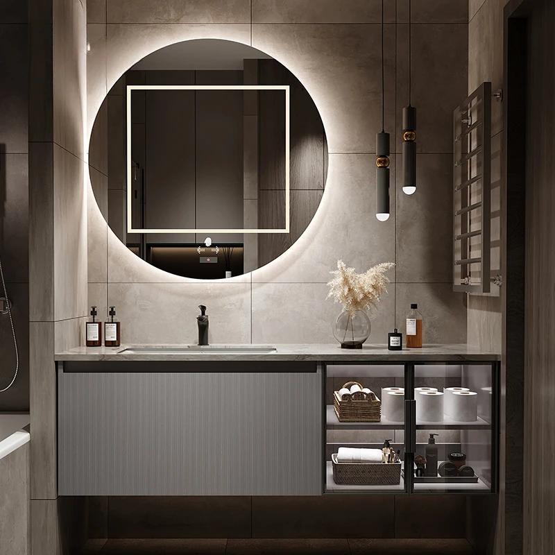 Simple slate bathroom cabinet custom small size toilet washbasin light luxury wash face integrated basin combination
Simple slate bathroom cabinet custom small size toilet washbasin light luxury wash face integrated basin combination